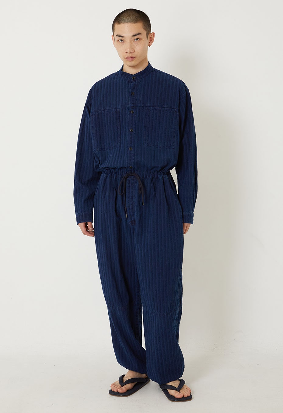 Bouclé Stripe All-in-One - INDIGO
