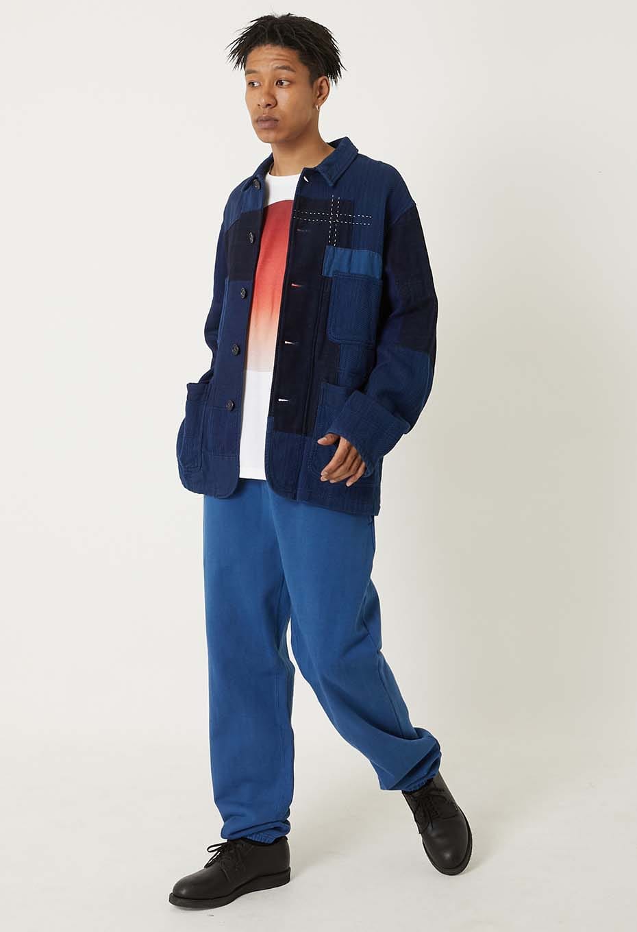 Organic Urake Tezome Sweatpants Unisex - BLUE