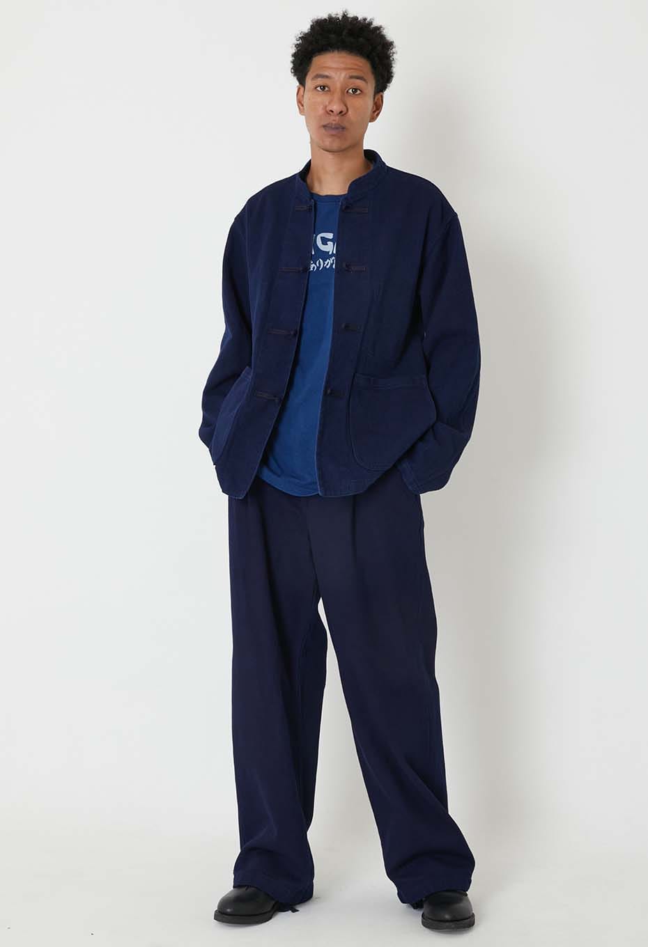 ホンアイニジュウオリサシコ タックワイドパンツ - INDIGO