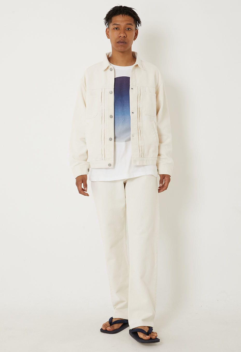 Yukizara Shisashiko Trucker Jacket - NATURAL