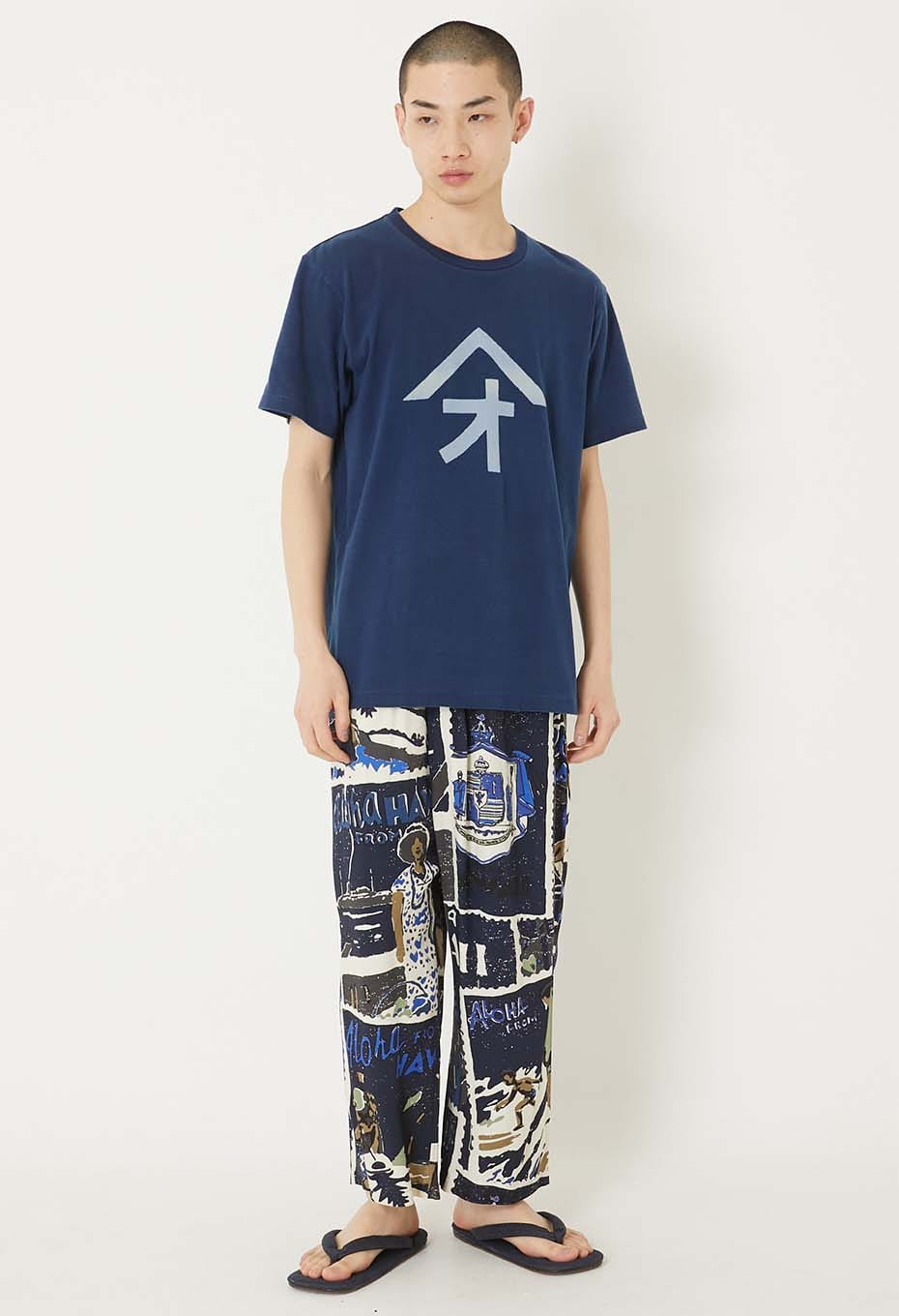 Yamaobassen Indigo Short Sleeve T-shirt - INDIGO