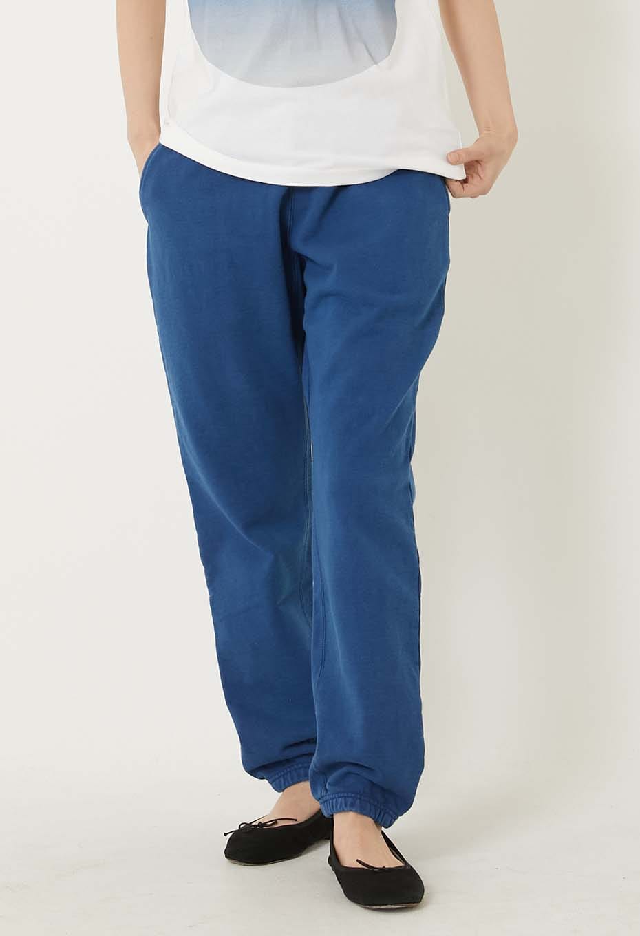 Organic Urake Tezome Sweatpants Unisex - BLUE