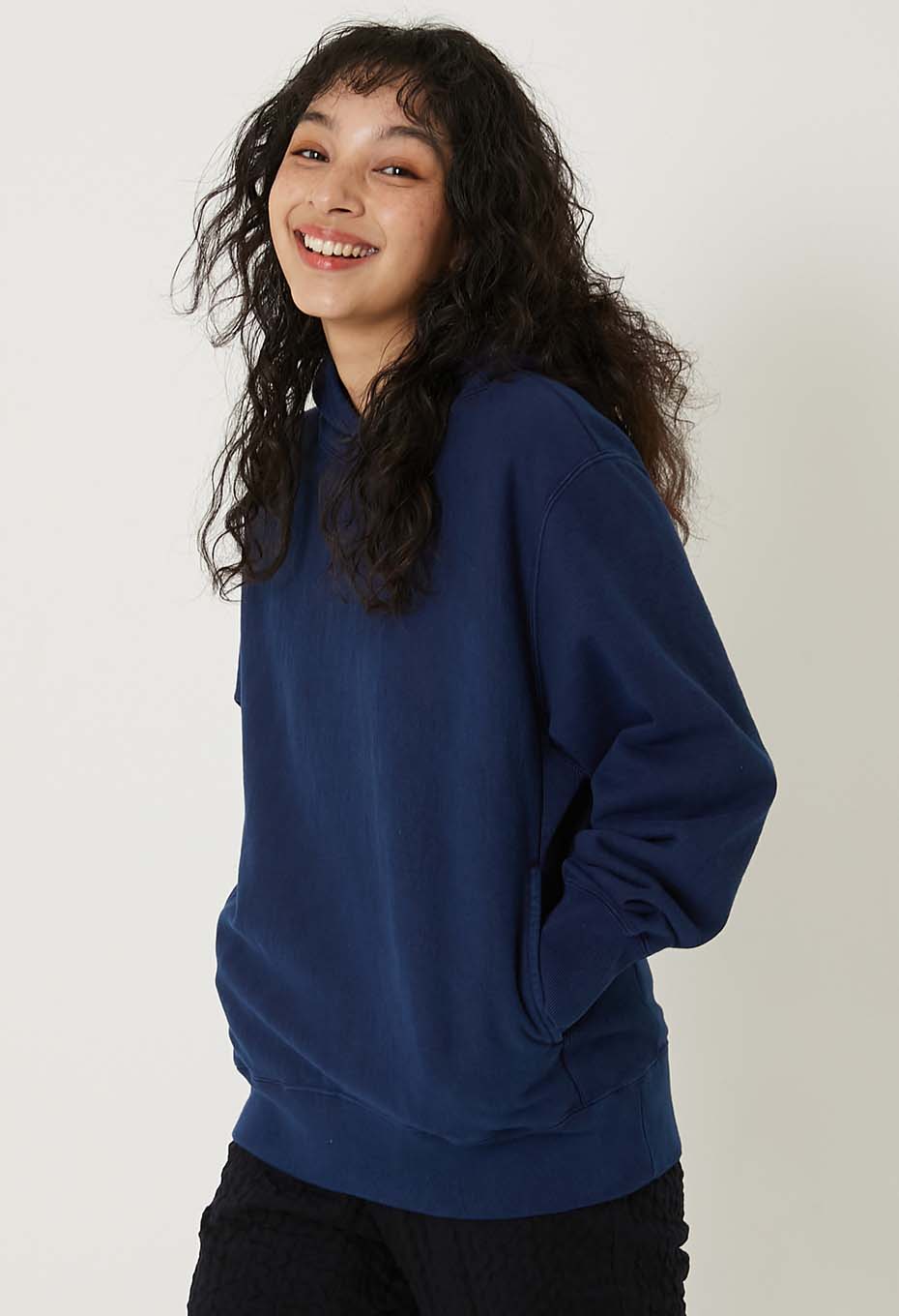 Organic Urake Tezome Sweat Pull Hoodie - INDIGO