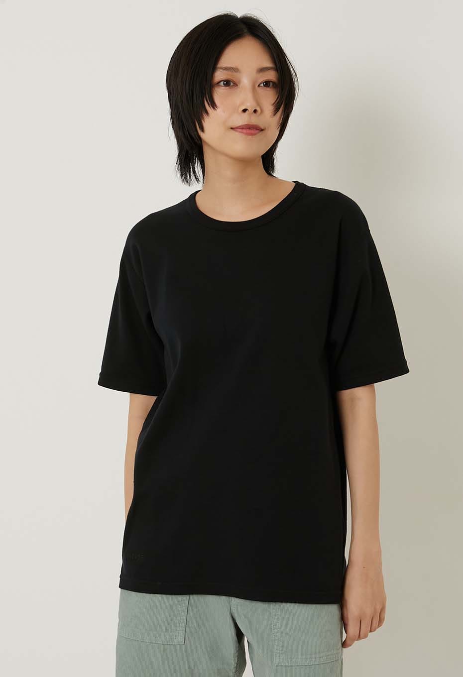 WILDSIDE × HOLLYWOOD RANCH MARKET /Stretch Fraise Short sleeve T-shirt - BLACK