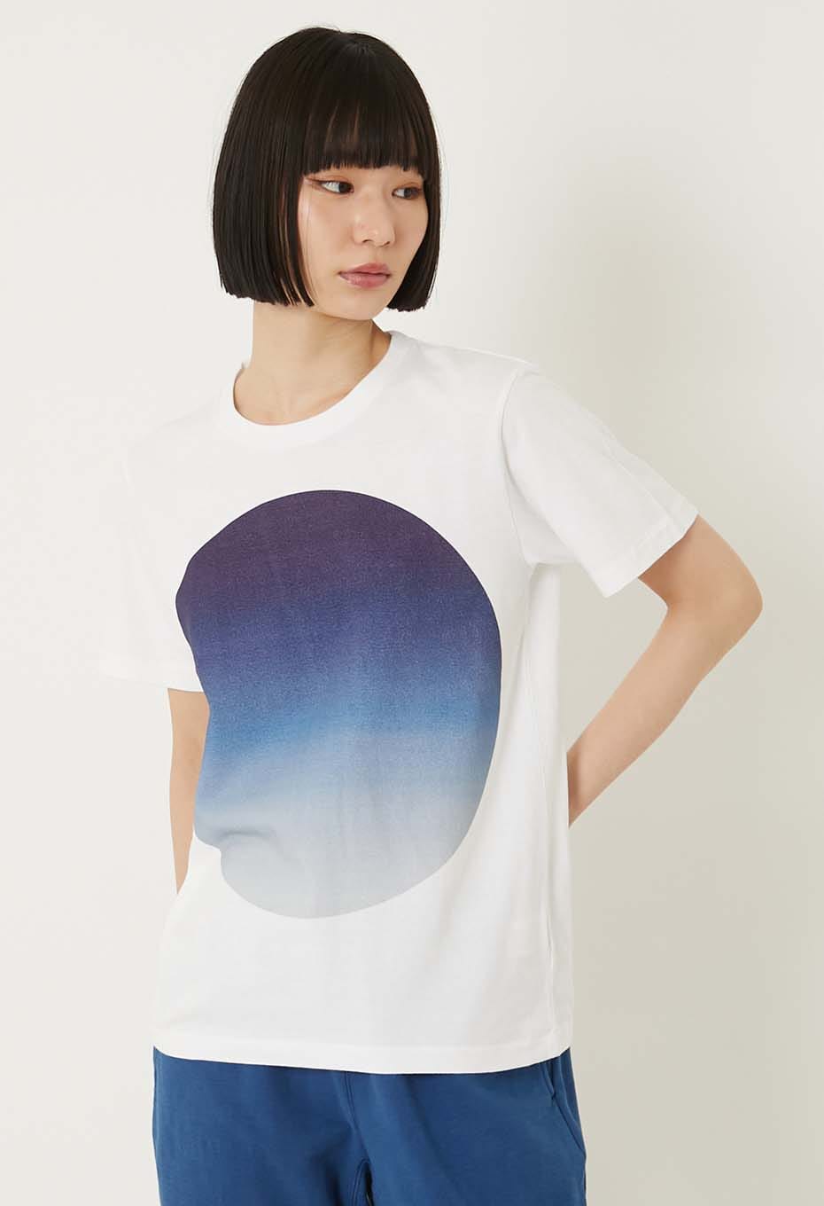 Oomaru gradation short sleeve T-shirt - BLUE