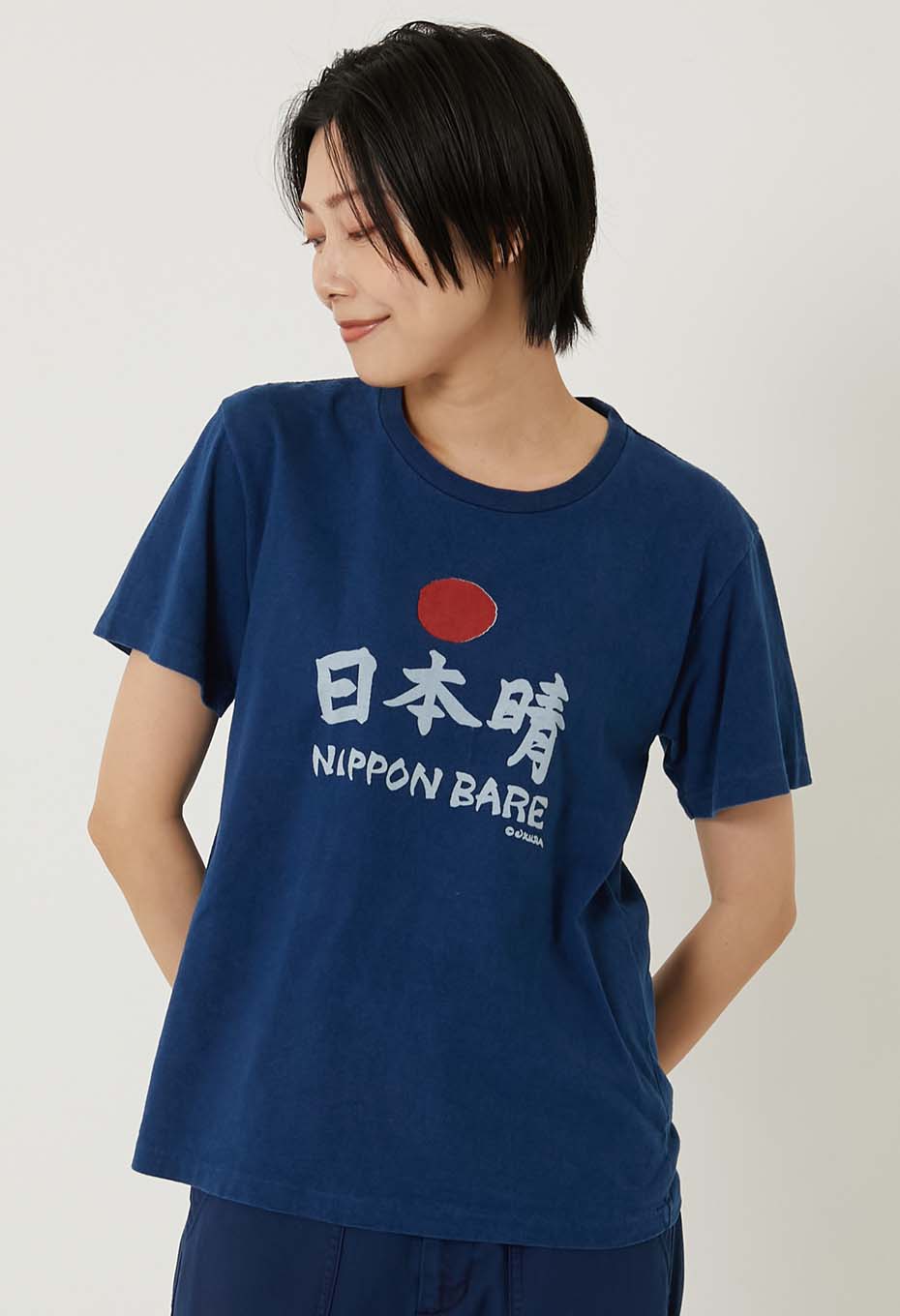 日本晴 バッセン インディゴ Ｔシャツ - INDIGO