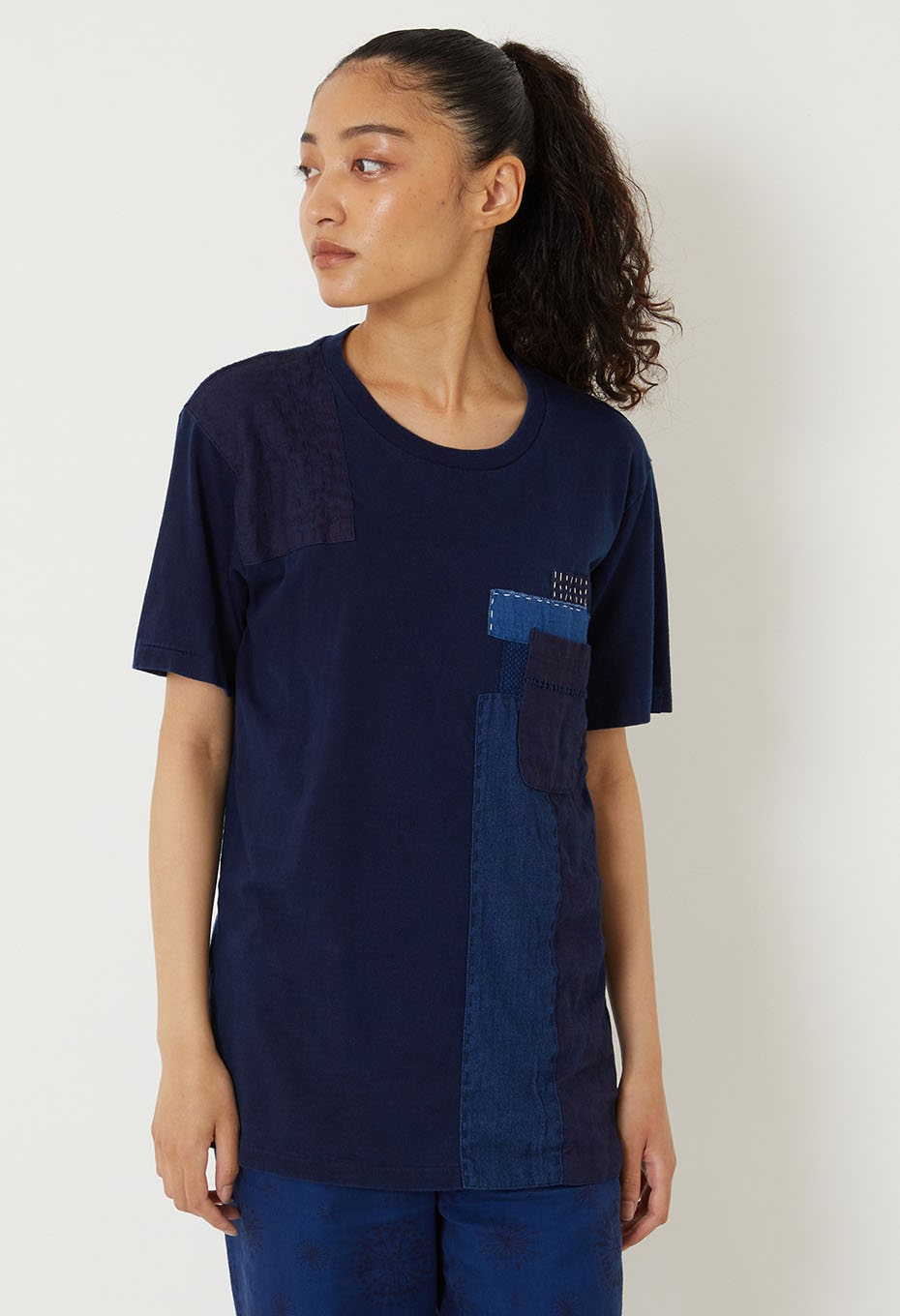 インディゴ テゾメ ネンリン ショートスリーブTシャツ - INDIGO