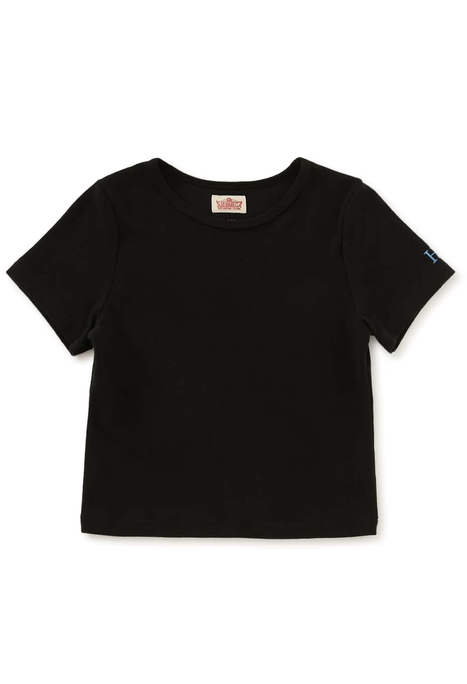ストレッチフライス クロップド ショートスリーブ  Tシャツ ウィメンズ - BLACK