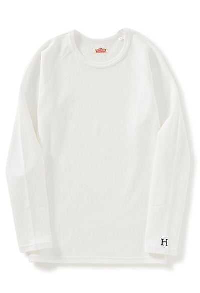 ストレッチフライス ロングスリーブ Tシャツ - WHITE