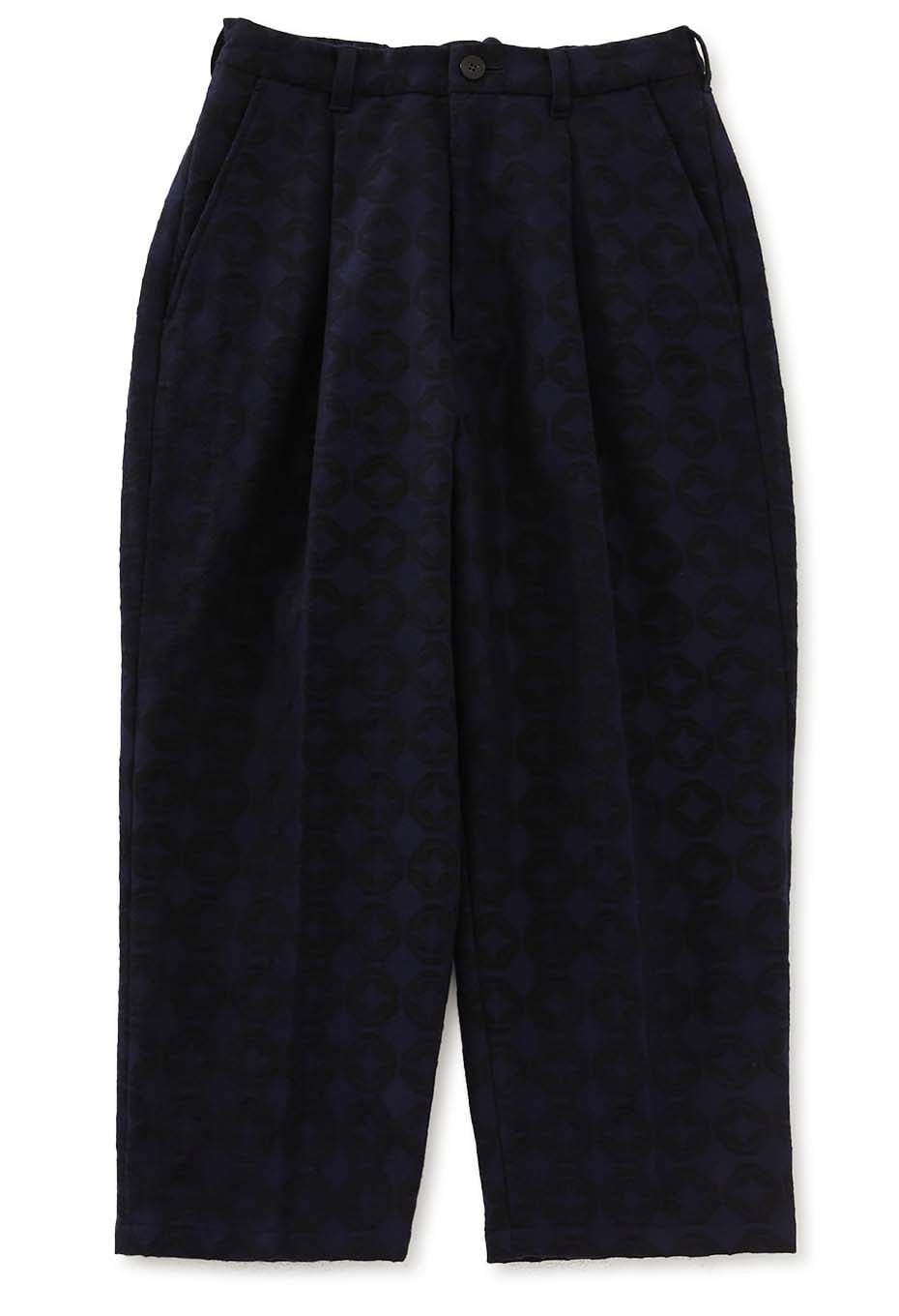 Shippout Jacquard Tuck Pants Women - DARK NAVY