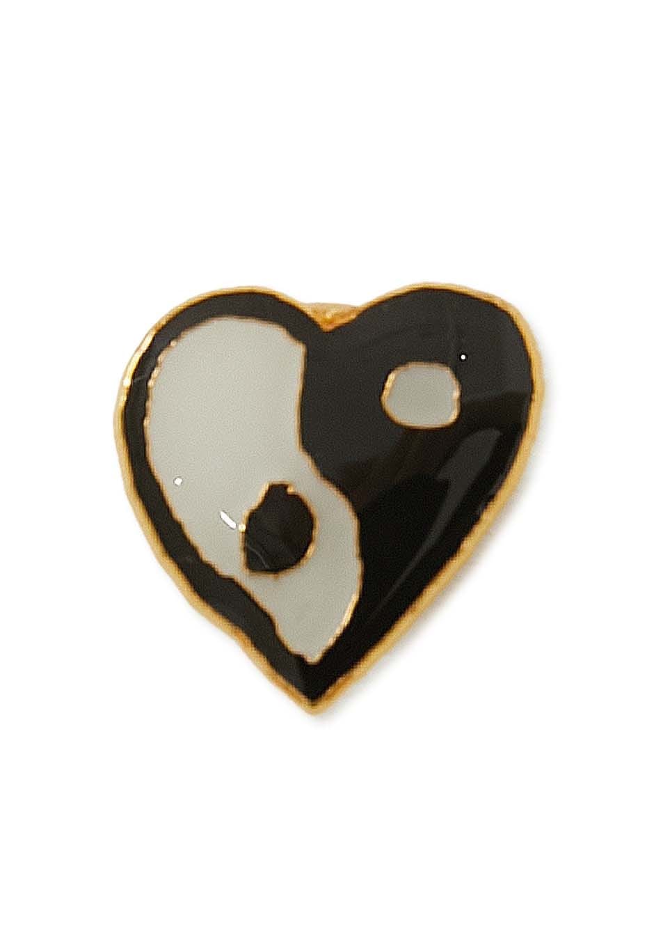 Heart Yingyang Pin Badge - ONE