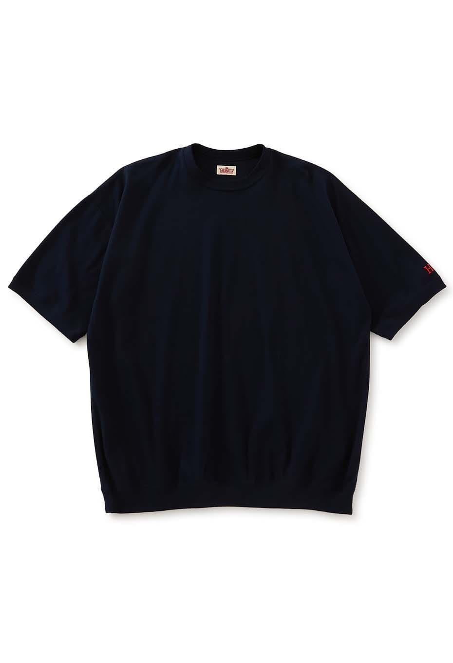 ストレッチフライス ヘムリブ ショートスリーブ Tシャツ - DARK NAVY