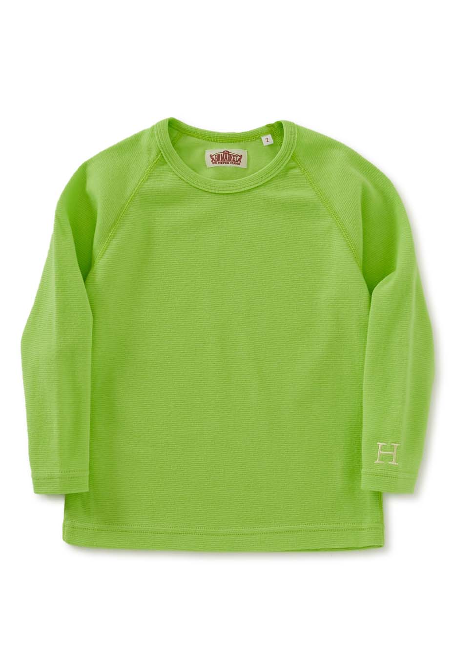 キッズ ストレッチフライス ロングスリーブ  Tシャツ - YEL GREEN