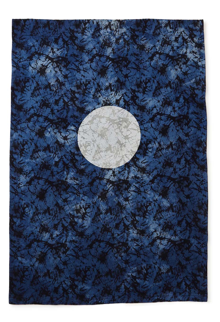 Soft cotton glass jacquard Indigo Tezome Tsukibassen Noren - INDIGO