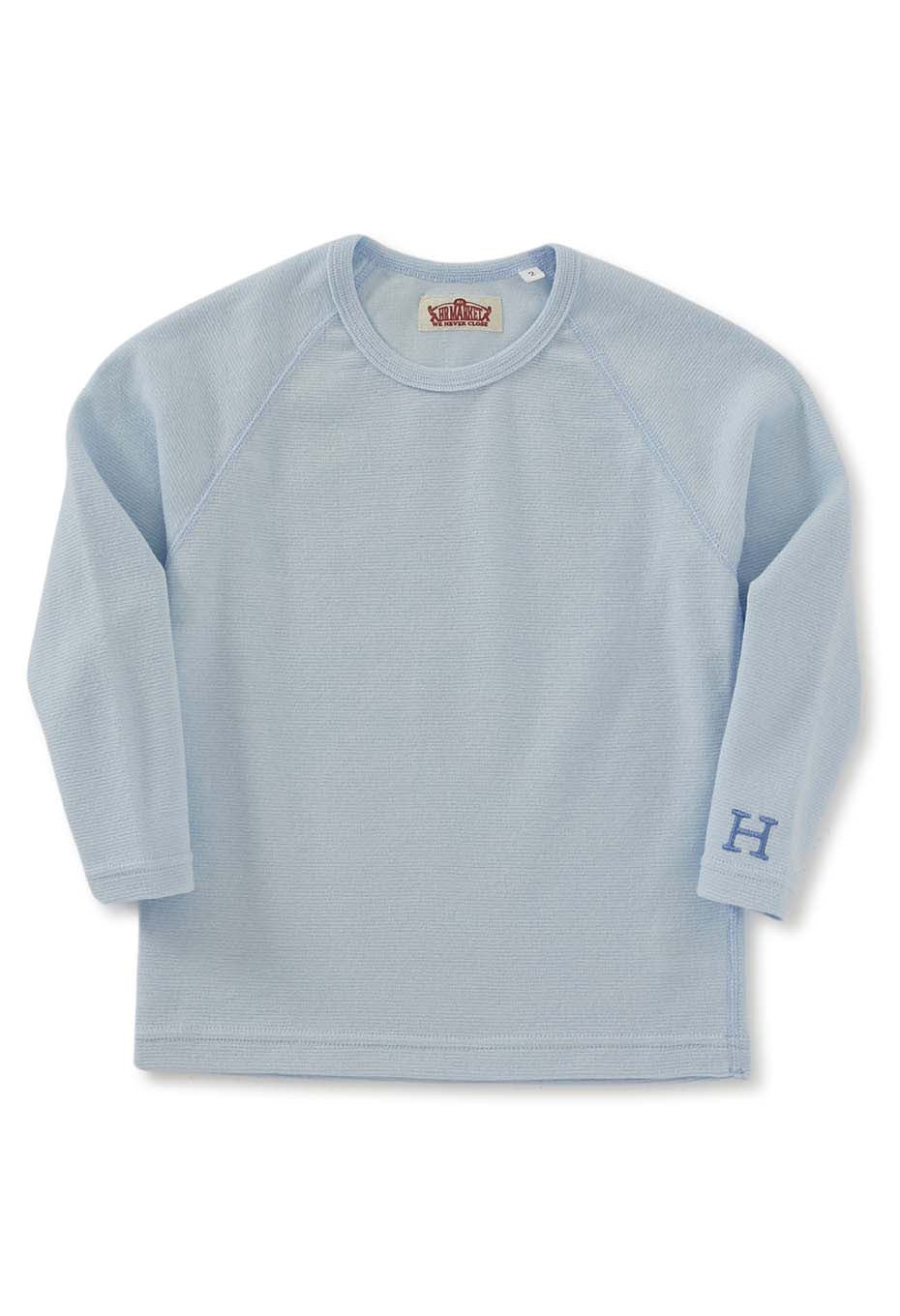 キッズ ストレッチフライス ロングスリーブ  Tシャツ - LIGHT BLUE