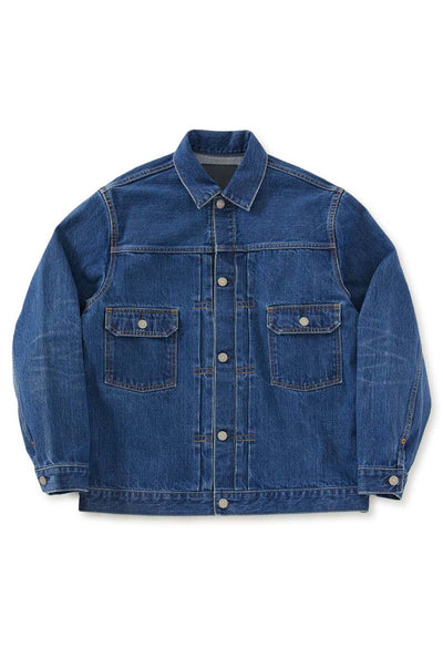 MODスーピマセルビッチデニム 2ndタイプ トラッカージャケット /FADE WASH - BLUE