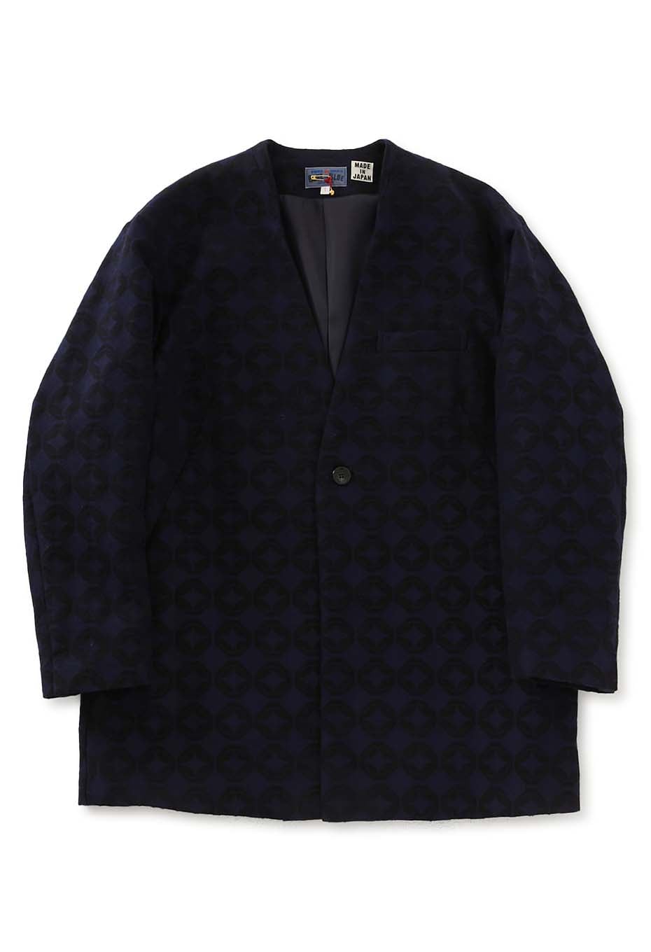Shippou Jacquard 1B Collarless Jacket Women's - DARK NAVY