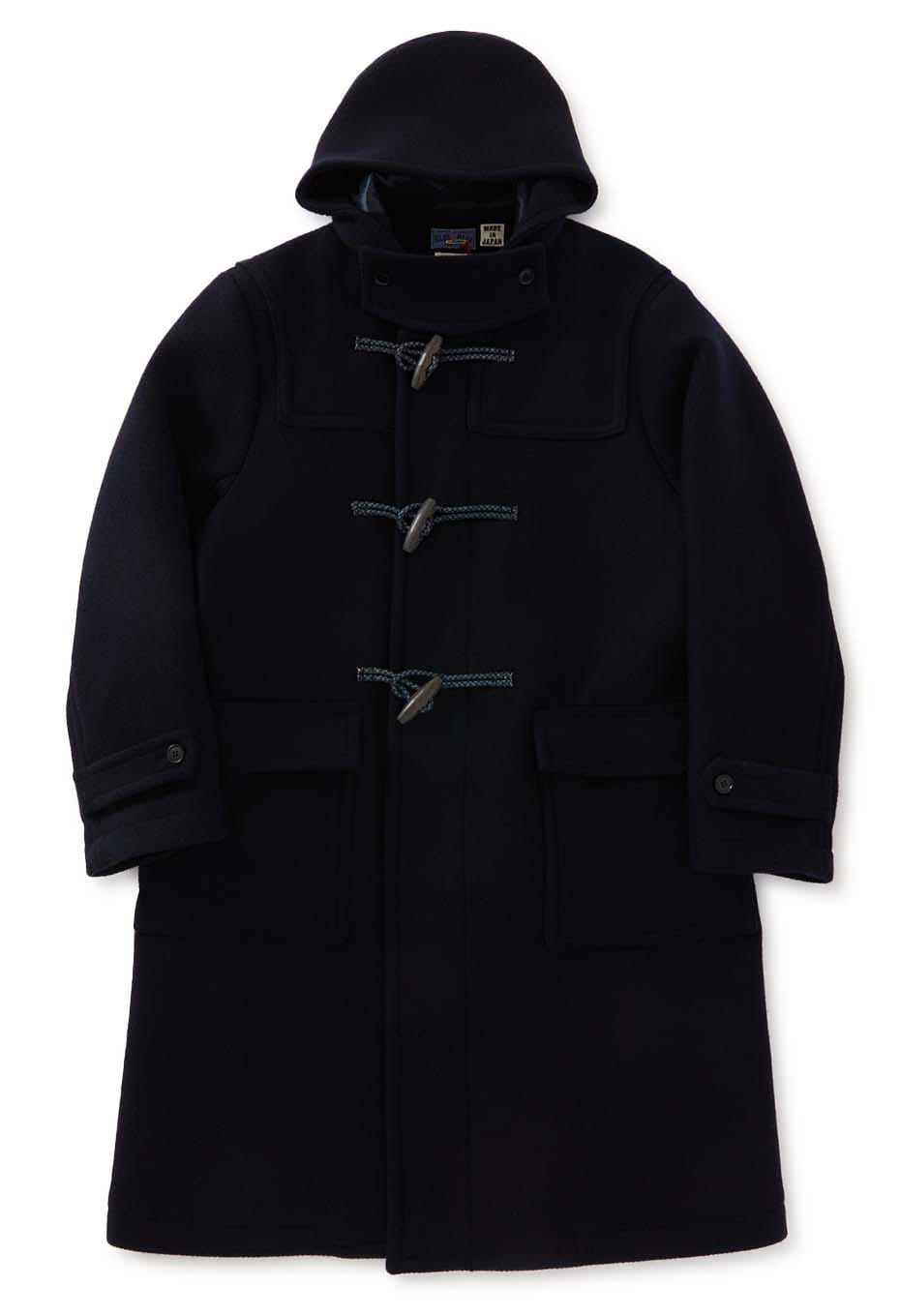 Dobby Melton Duffle Coat Unisex - DARK NAVY