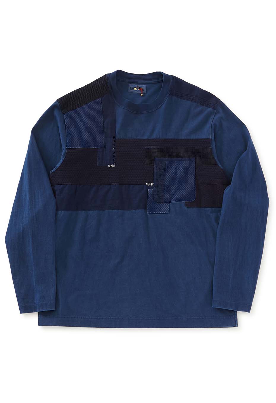 Indigo Tezome Nenrin Long Sleeve T-shirt - INDIGO