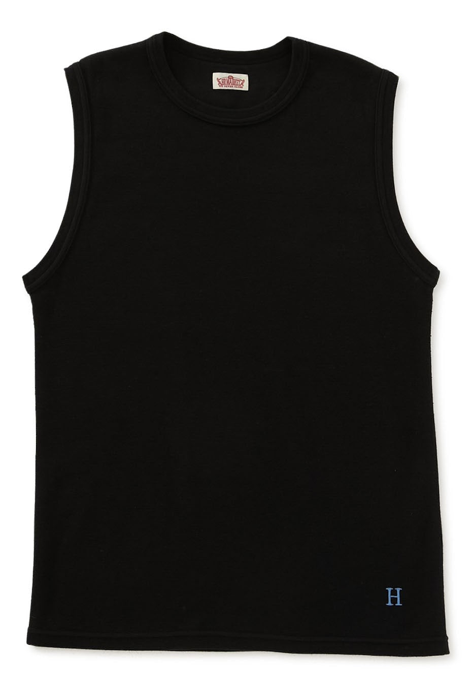 Stretch Fraise Sleeveless T-shirt - BLACK