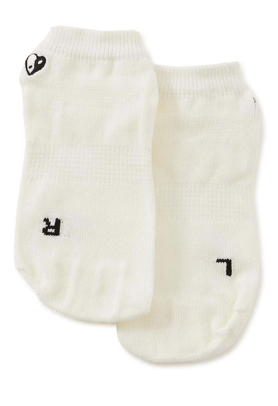 OKURA Invisible Five Toe Socks Ankle Socks - WHITE