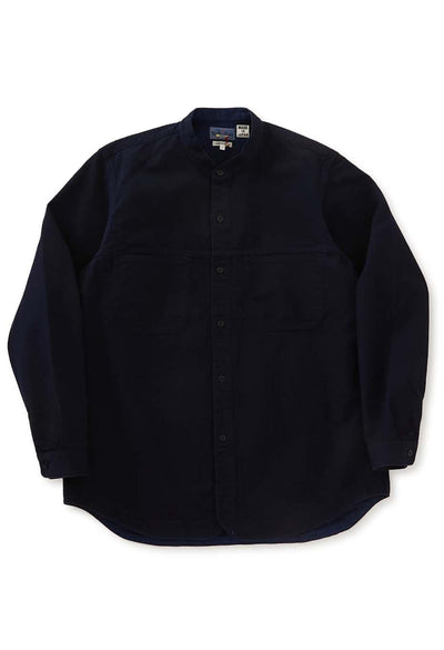 インディゴドビーサシコ バンドカラー ロングスリーブシャツ - INDIGO