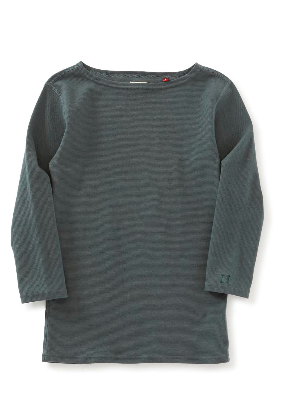 ストレッチフライス ボートネック ハーフスリーブ Tシャツ ウィメンズ - GREEN