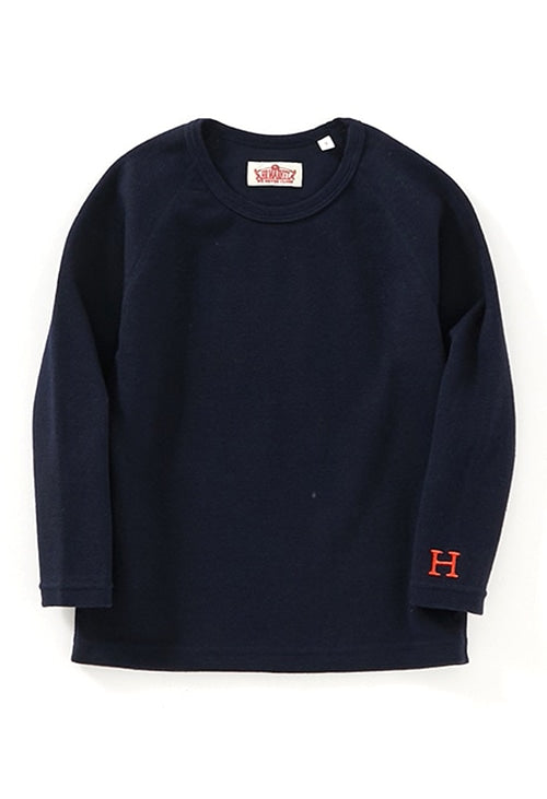 キッズ ストレッチフライス ロングスリーブ  Tシャツ - DARK NAVY