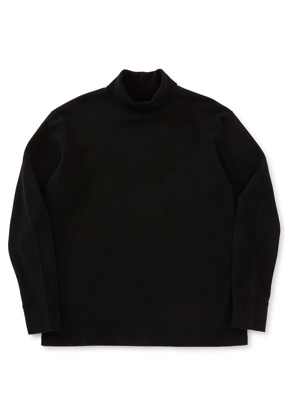 Mullite Teleco Needle Stitch Turtleneck T-shirt Unisex - BLACK