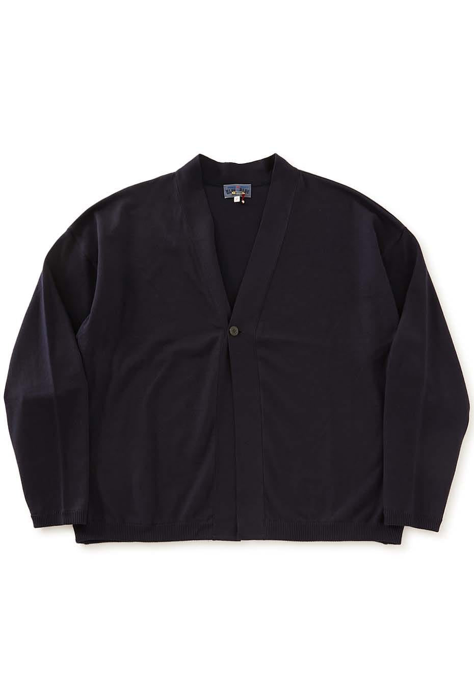 オーガニックカミイトコットン Vネックカーディガン - NAVY