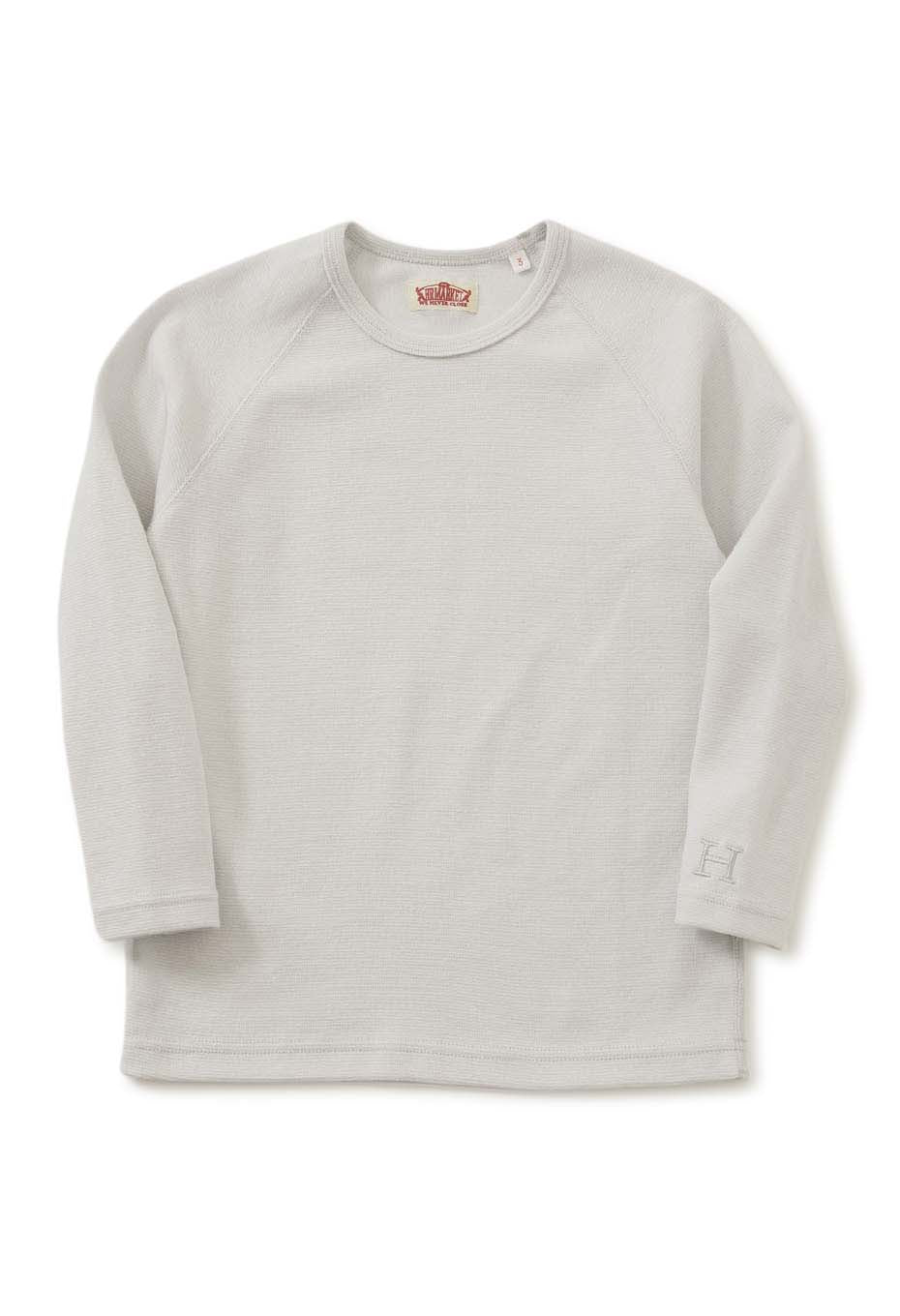 キッズ ストレッチフライス ロングスリーブ  Tシャツ - SV GREY