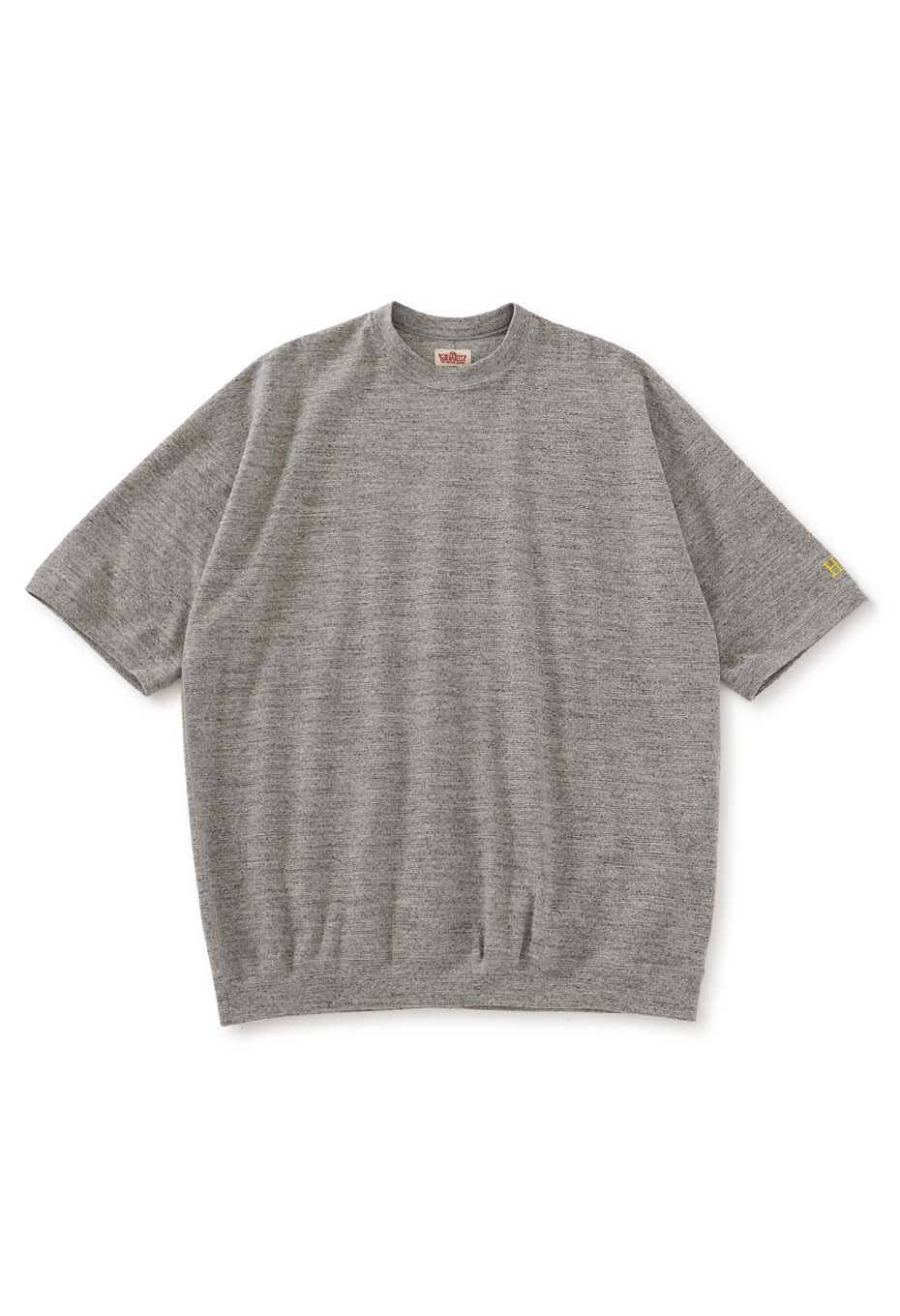 ストレッチフライス ヘムリブ ショートスリーブ Tシャツ - GREY