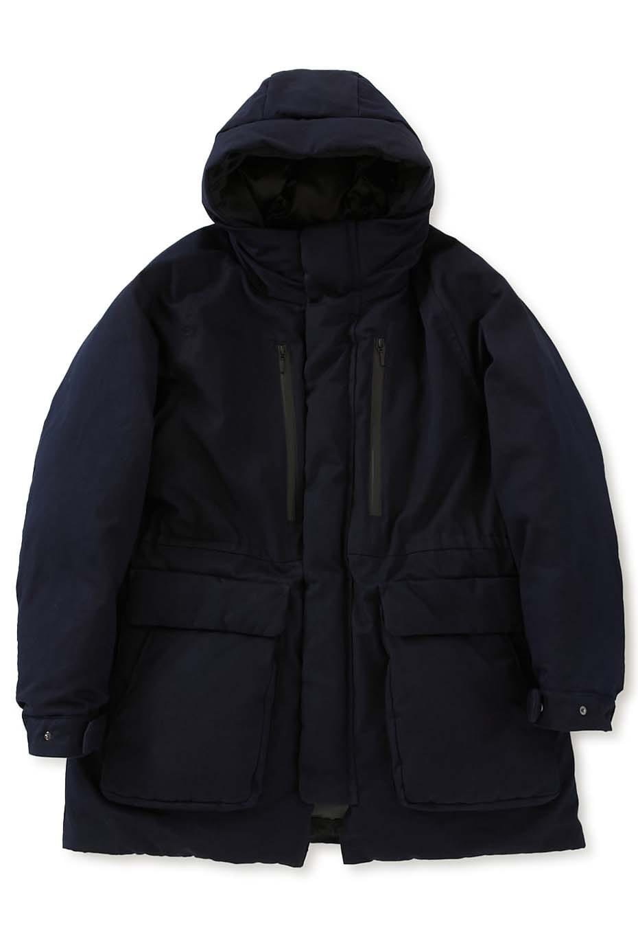 Indigo nylon satin recycled down jacket - INDIGO