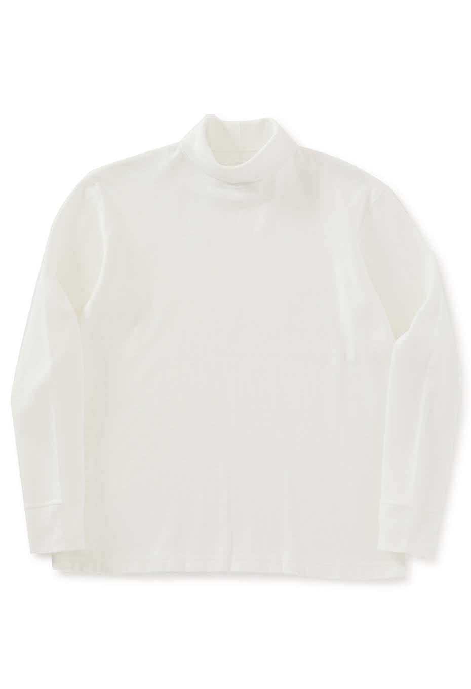Mullite Teleco Needle Stitch Turtleneck T-Shirt Unisex - NATURAL