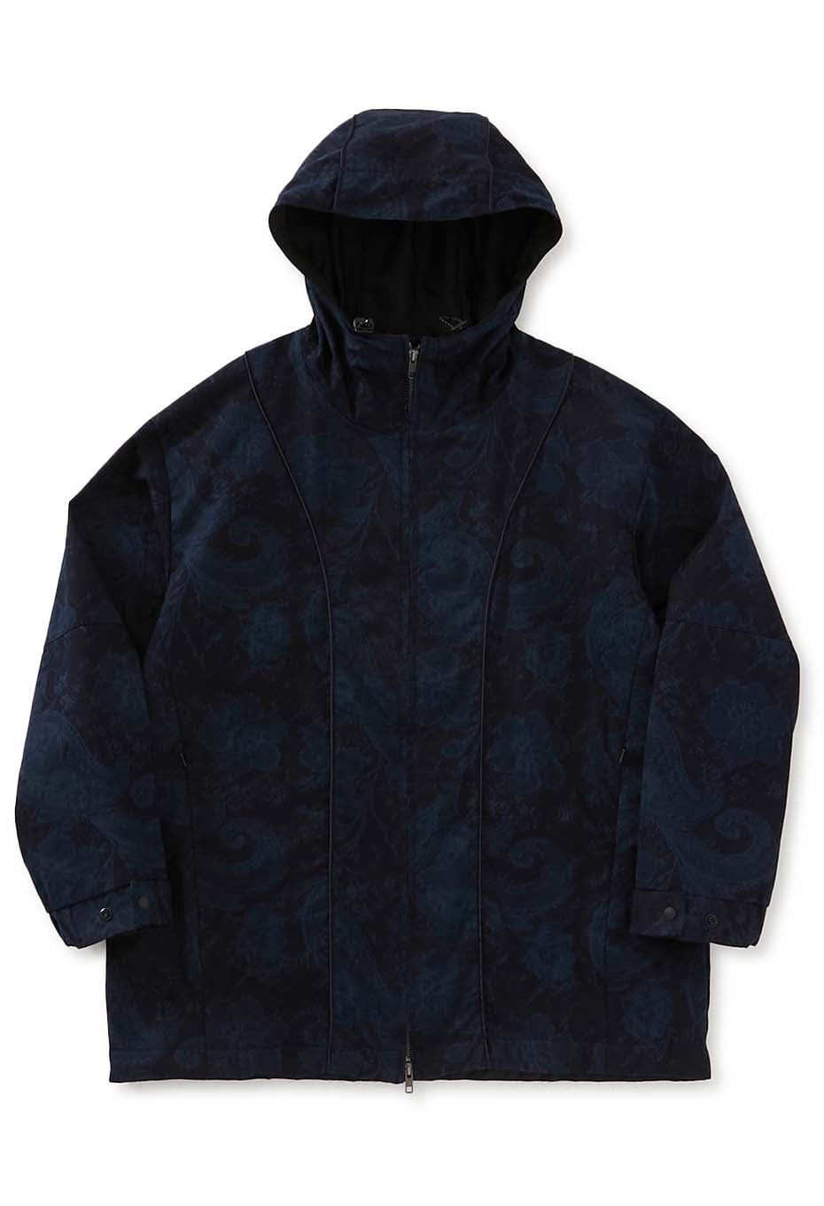Indigo nylon satin field parka - INDIGO