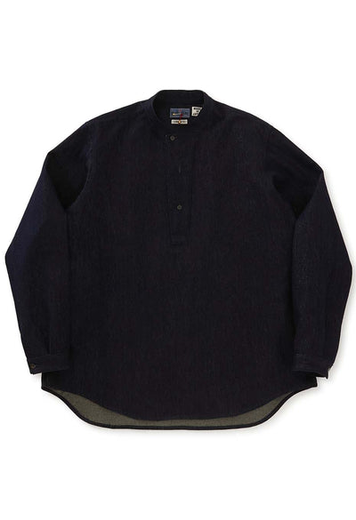 ゴールドヤーンインディゴ プルオーバーロングスリーブシャツ - INDIGO