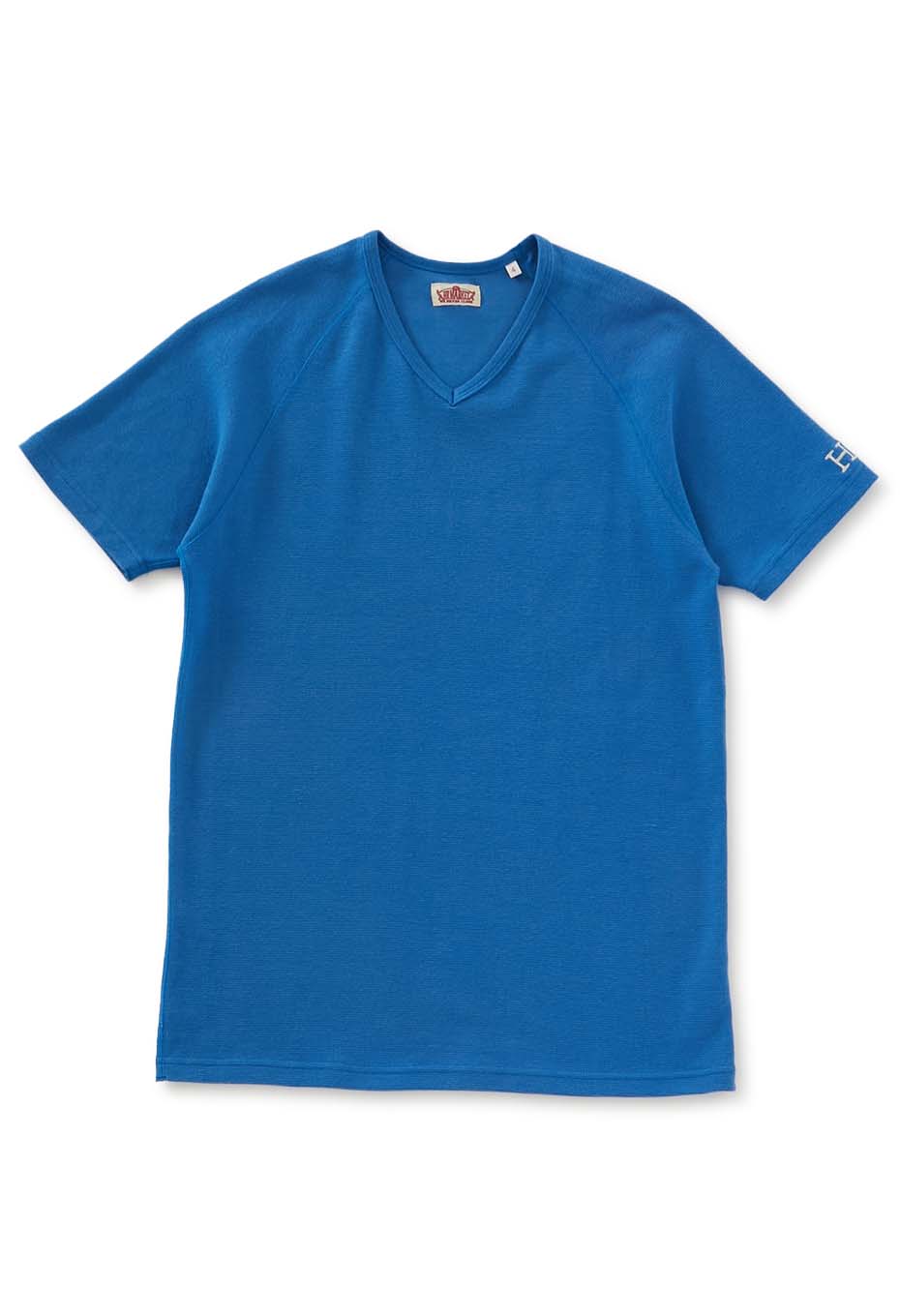 ストレッチフライス Vネックショートスリーブ Tシャツ - ROYAL BLUE