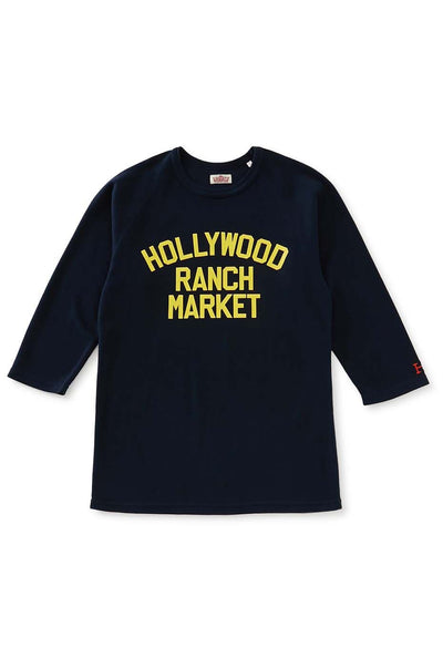 ストレッチフライス ダブルロゴプリント ハーフスリーブTシャツ - DARK NAVY
