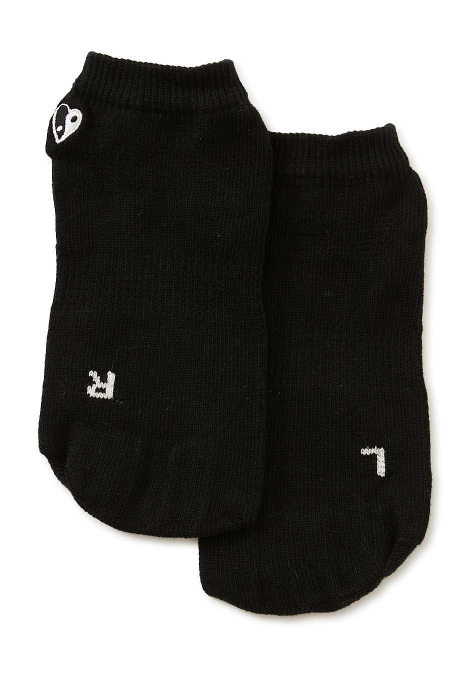 OKURA Invisible Five Toe Socks Ankle Socks - BLACK