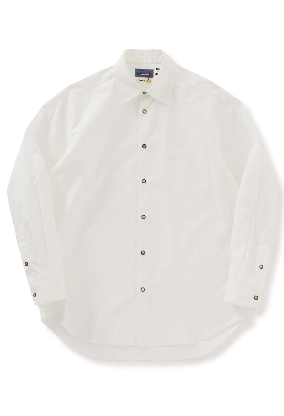 Organic cotton regular collar shirt - WHITE