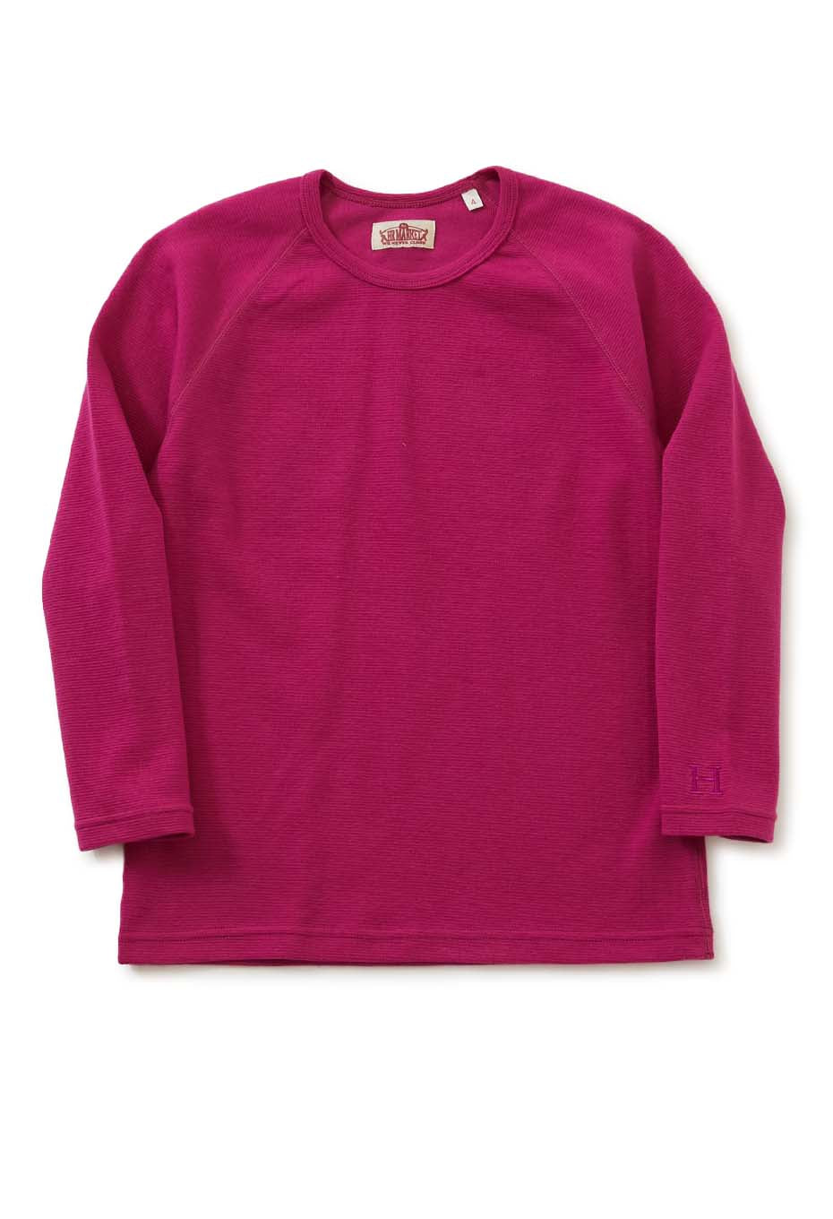 キッズ ストレッチフライス ロングスリーブ  Tシャツ - DARK PINK