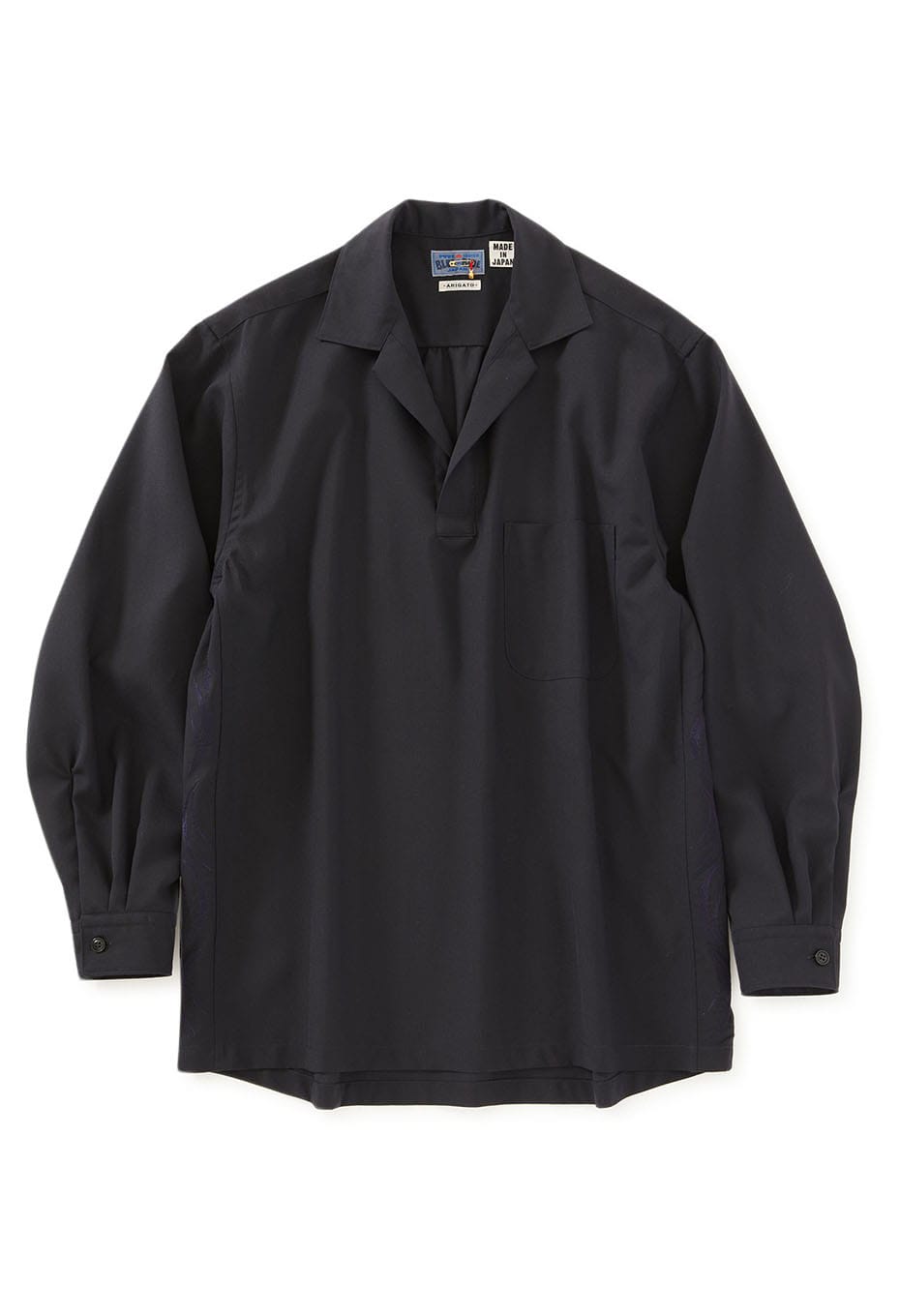 ドライポプリンメブキシシュウ プルオーバーシャツ - DARK NAVY