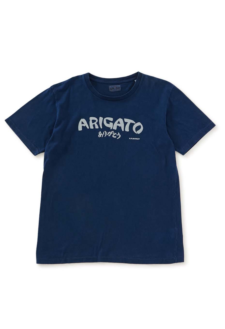 ARIGATO Bassen Indigo T-shirt - INDIGO