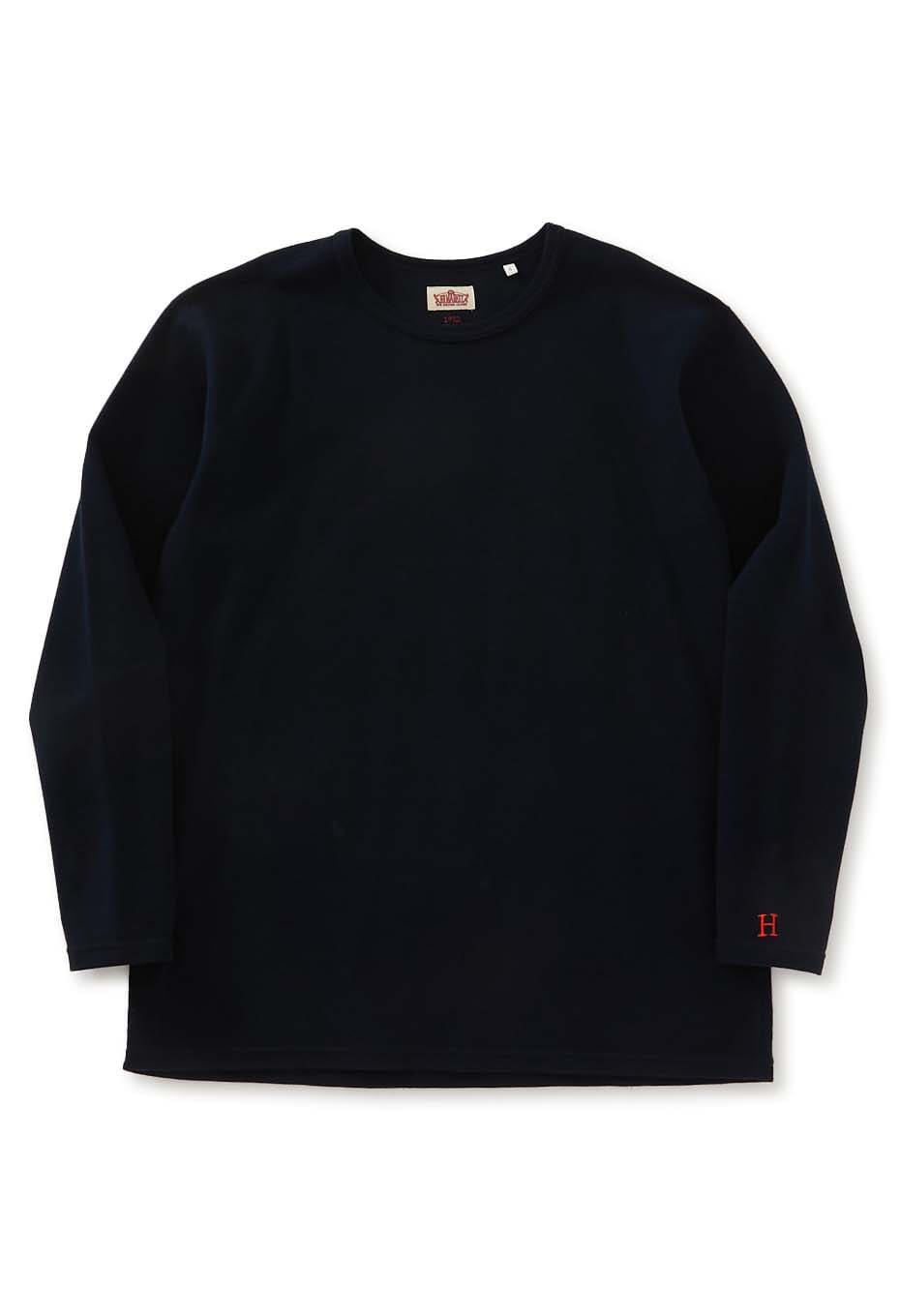 ストレッチフライス コンフォータブル ロングスリーブ Tシャツ - DARK NAVY