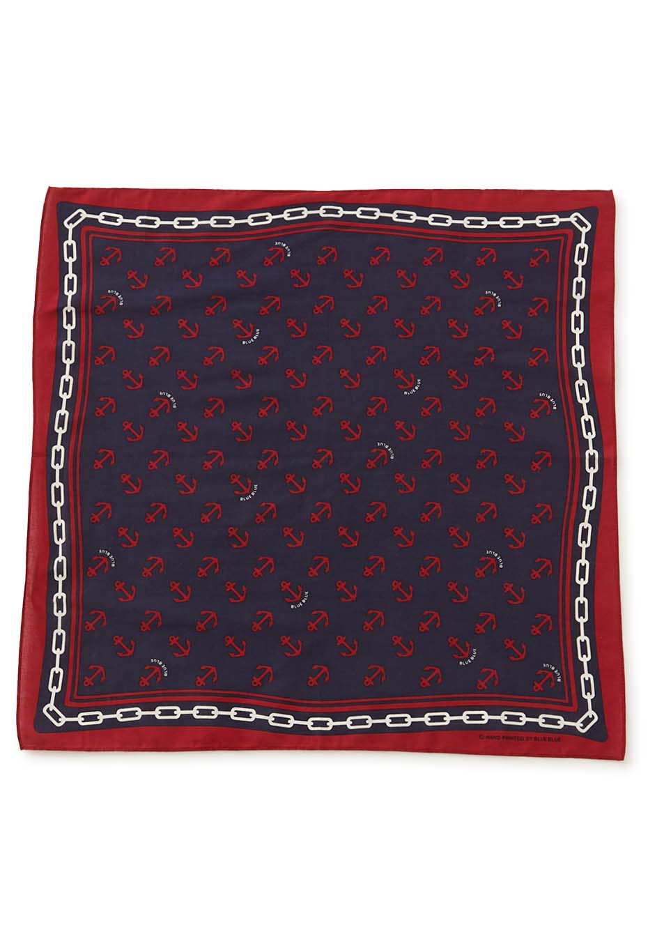 CHAIN&ANCHOR コットンバンダナ - NAVY