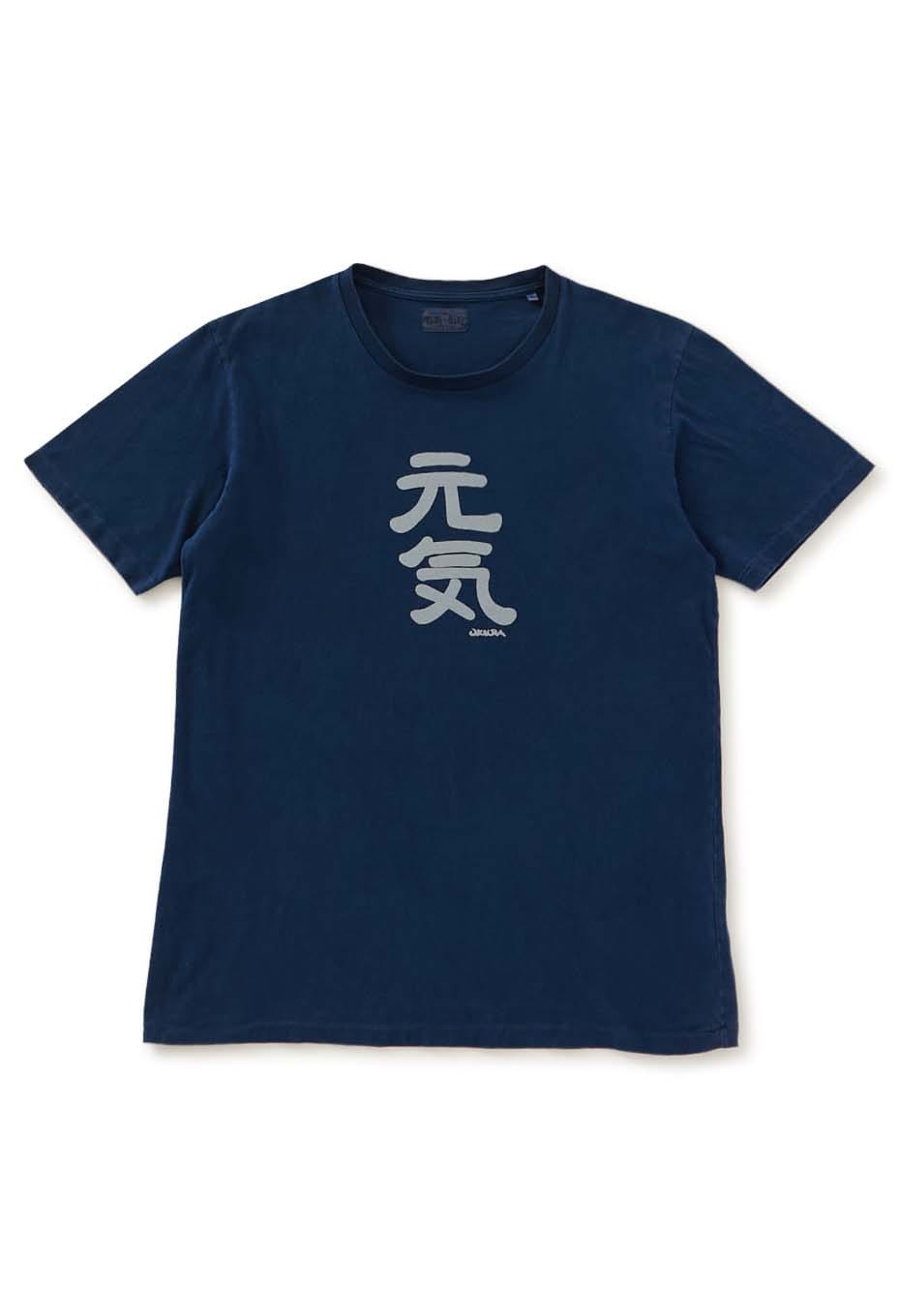 元気 バッセン インディゴ Tシャツ - INDIGO