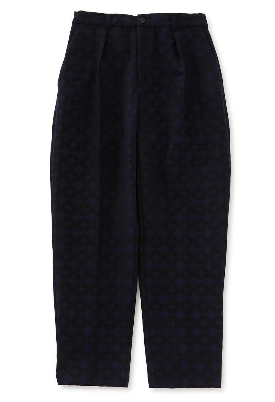 シッポウジャカード タックドローストレートパンツ - DARK NAVY