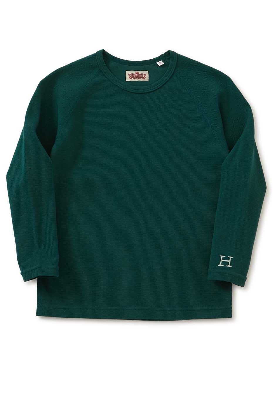 キッズ ストレッチフライス ロングスリーブ  Tシャツ - DARK GREEN