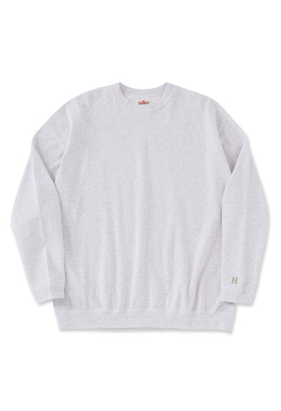 Stretch Fraise 9.5oz Hemrib Long Sleeve T-Shirt - SV GRAY