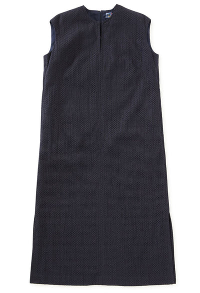 マイヤーレース スリットネックワンピース - DARK NAVY